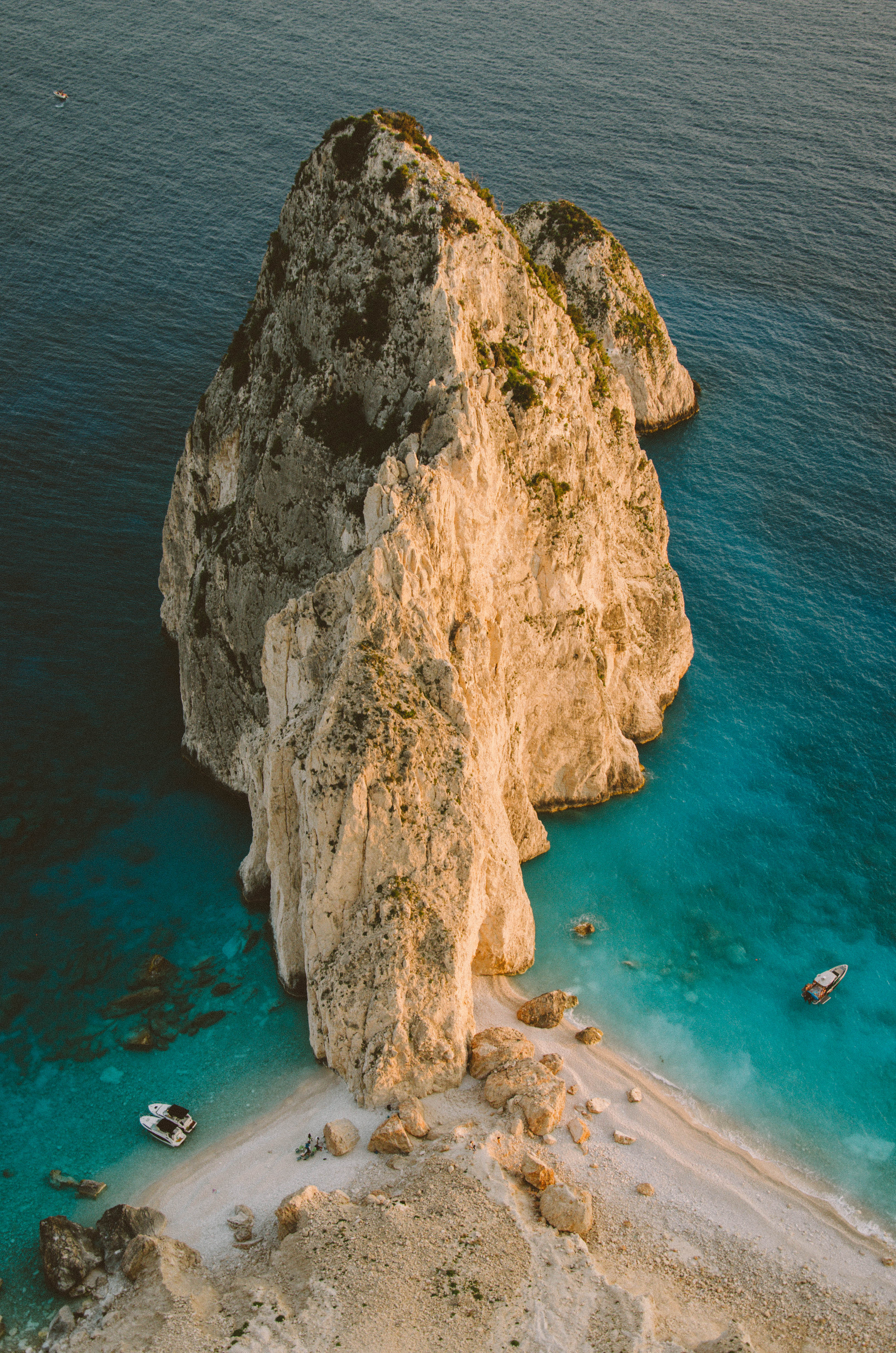 Coastal cliff with turquoise water